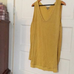 Vneck mustard tunic tank